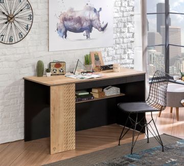 Black Large Study Desk by Cilek