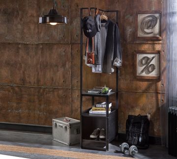 Dark Metal Bookcase Without Door by Cilek
