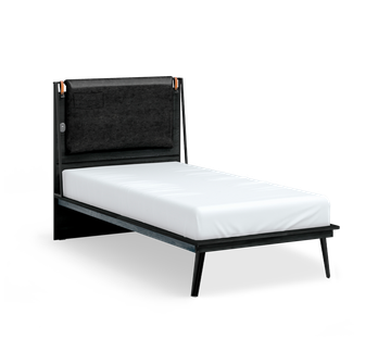 Dark Metal Line Headless Bed (120x200 cm) by Cilek