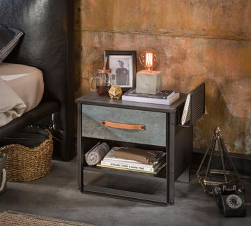 Dark Metal Nightstand by Cilek