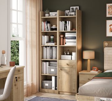 Mocha Bookcase With Drawer by Cilek
