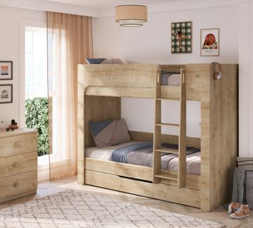 Mocha Small Bunk Bed (With Pull-out Drawer) by Cilek