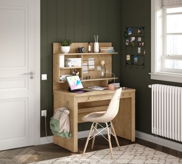 Mocha Small Study Desk (With Small Study Unit) by Cilek