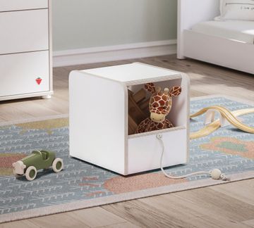 Montes White Toy Box/puff by Cilek