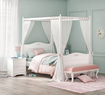 Rustic White Canopy Sheer by Cilek