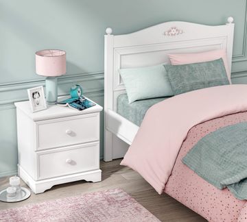 Rustic White Nightstand by Cilek