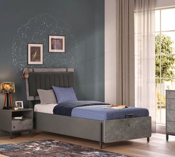Space Gray Bed With Base by Cilek