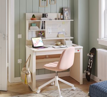 Varia Cream Small Study Desk (With Small Study Unit) by Cilek