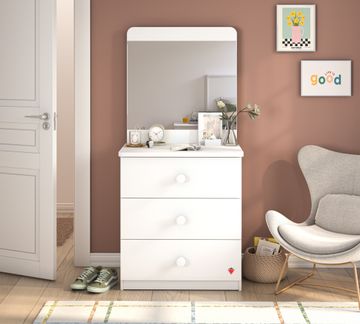 Varia White Line Dresser by Cilek
