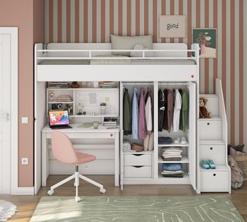 Varia White Small Study Desk by Cilek