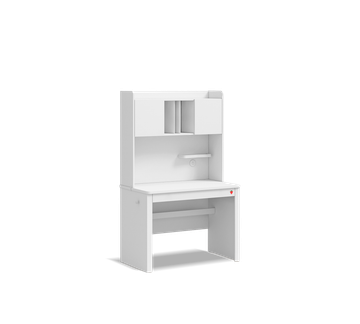 Varia White Study Unit With Cabinet by Cilek