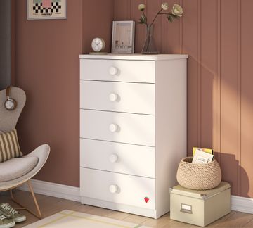 Varia White Tall Dresser by Cilek