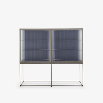 2-DOOR CHEST CLEAR GLASS FRONT K 7 by Cinna