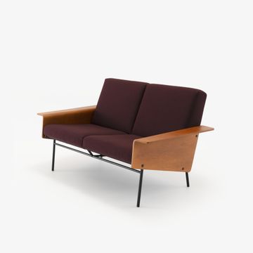 G10 Settee wood arms by Cinna