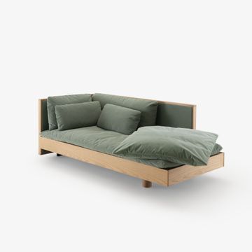 Kobold soft Chaise longue with armrest by Cinna - view 2