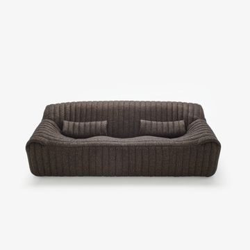 Sandra Large settee with lumbar cushions by Cinna