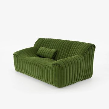 Sandra Medium settee with lumbar cushions by Cinna - view 2