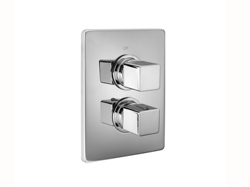 Exposed part for con.thermo.shower valve, 3-outlet CUBIC_CU018200 by Cisal