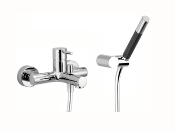 Single lever bath mixer, with shower set LESS MINIMAL_LM000121 by Cisal
