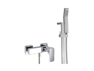 Single lever shower mixer, with shower set CUBIC_CU000462 by Cisal