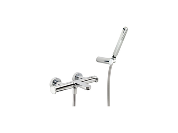 Thermostatic bath mixer, with shower set LINEAVIVA_LVD21010 by Cisal