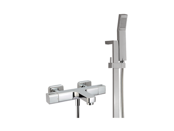 Thermostatic bath-shower mixer with sliding bar CUBIC_CUS21020 by Cisal