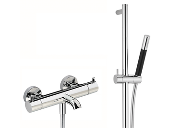 Thermostatic bath-shower mixer with sliding bar NUOVA LESS_LNS23016 by Cisal