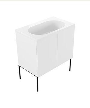 Mobile 2 ante 80x48xh60 cm con struttura per lavabo da 80 cm by COLAVENE