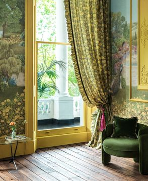 Idyll Roses Linen Union by Cole & Son - view 7