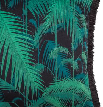 Palm Jungle Velvet Cushion with Fringing by Cole & Son - view 5