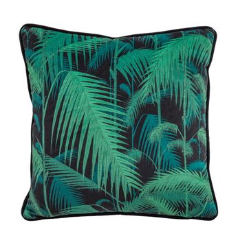 Palm Jungle Velvet Cushion with Velvet Piping by Cole & Son