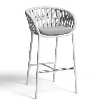 Manila Barstool White/Silver by Contral