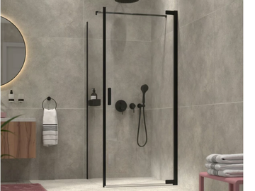 AVENUE - Corner glass shower cabin with hinged door by Coram - view 2