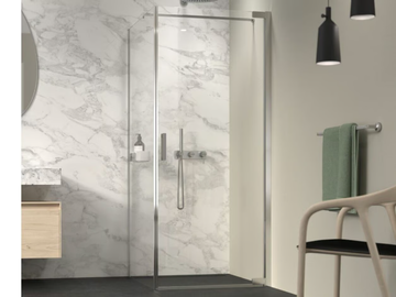 AVENUE - Corner glass shower cabin with hinged door by Coram - view 3