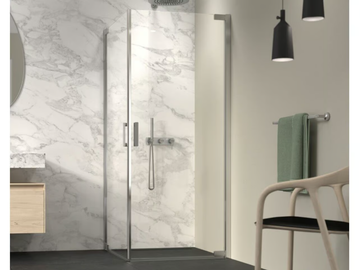 AVENUE - Corner glass shower cabin with hinged door by Coram - view 3