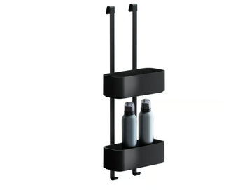 FRAME FULL BLACK - Hanging ABS and metal shower basket by Coram - view 2