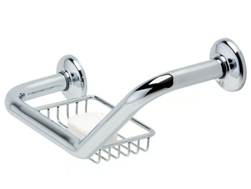 HOTEL - Metal grab bar with soap holder by Coram - view 3