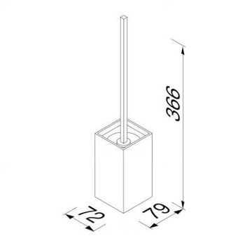 HOTEL - Metal toilet brush by Coram - view 3