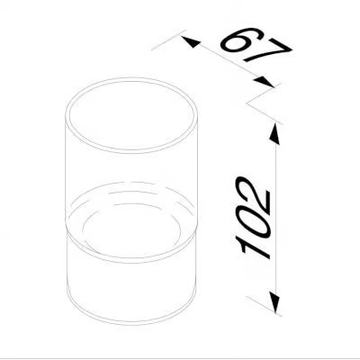 NEMOX - Countertop glass toothbrush holder by Coram - view 3
