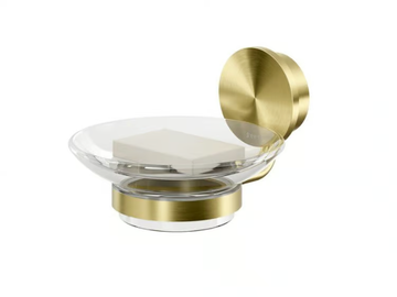 OPAL GOLD - Wall-mounted Glass and Stainless Steel soap dish by Coram - view 2