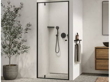 OUTLINE - Niche tempered glass shower cabin with pivot door by Coram - view 3