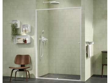 OUTLINE - Niche tempered glass shower cabin with sliding door by Coram - view 2