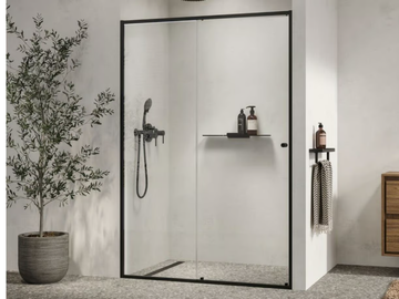 OUTLINE - Niche tempered glass shower cabin with sliding door by Coram - view 3