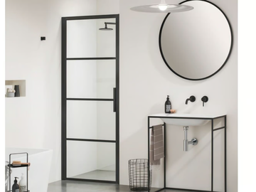 SOHO - Niche tempered glass shower cabin with hinged door by Coram - view 2