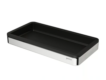 FRAME CHROME BLACK - Metal bathroom wall shelf by Coram - view 3