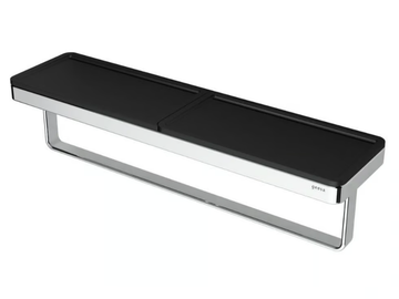 FRAME CHROME BLACK - Metal towel rail by Coram - view 3