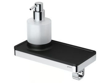 FRAME CHROME BLACK - Wall-mounted metal Bathroom soap dispenser by Coram - view 3
