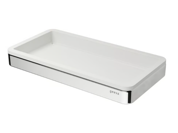 FRAME CHROME WHITE - Metal bathroom wall shelf by Coram - view 3