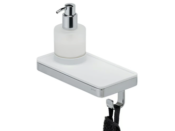 FRAME CHROME WHITE - Wall-mounted metal Bathroom soap dispenser by Coram - view 2