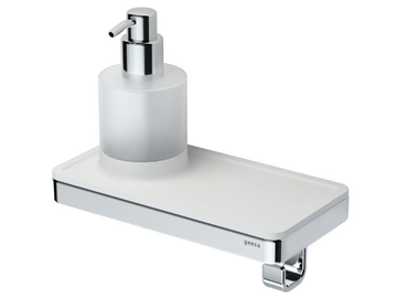FRAME CHROME WHITE - Wall-mounted metal Bathroom soap dispenser by Coram - view 3